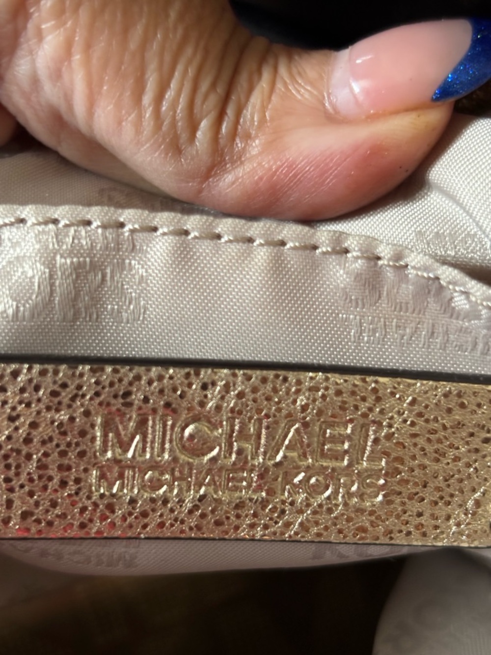 Michael Kors Metallic Gold Hobo Shoulder Bag - Picture 11 of 16